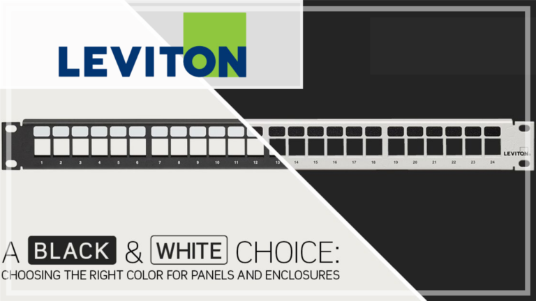 News Leviton accessori rack bianchi neri